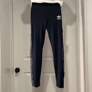 Girls Adidas Navy Leggings New With Tags Size Large
